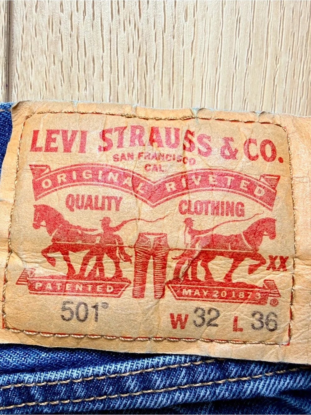 Levi’s 501 Distressed Straight Leg Jeans W32 L36